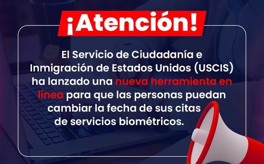 nueva herramienta de autoservicio para reprogramar citas de servicios biométricos